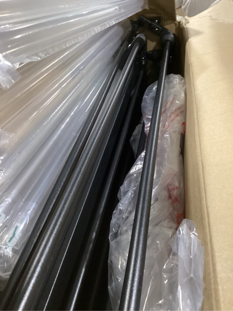 Condition photo showing New/Like New for COMOMY 150" Extra Wide Baby Gate with Door, Dog Gates for The House Doorways Fireplace, Auto Close Baby Fence Play Area, Walk Through Pet Gate, Hardware Mounted, 6-Panels (30" Tall, Black) 150" Wide Black