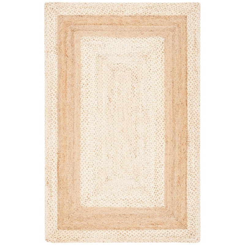 SAFAVIEH Natural Fiber Ibrahim Bordered Area Rug, Natural, 5' x 8'