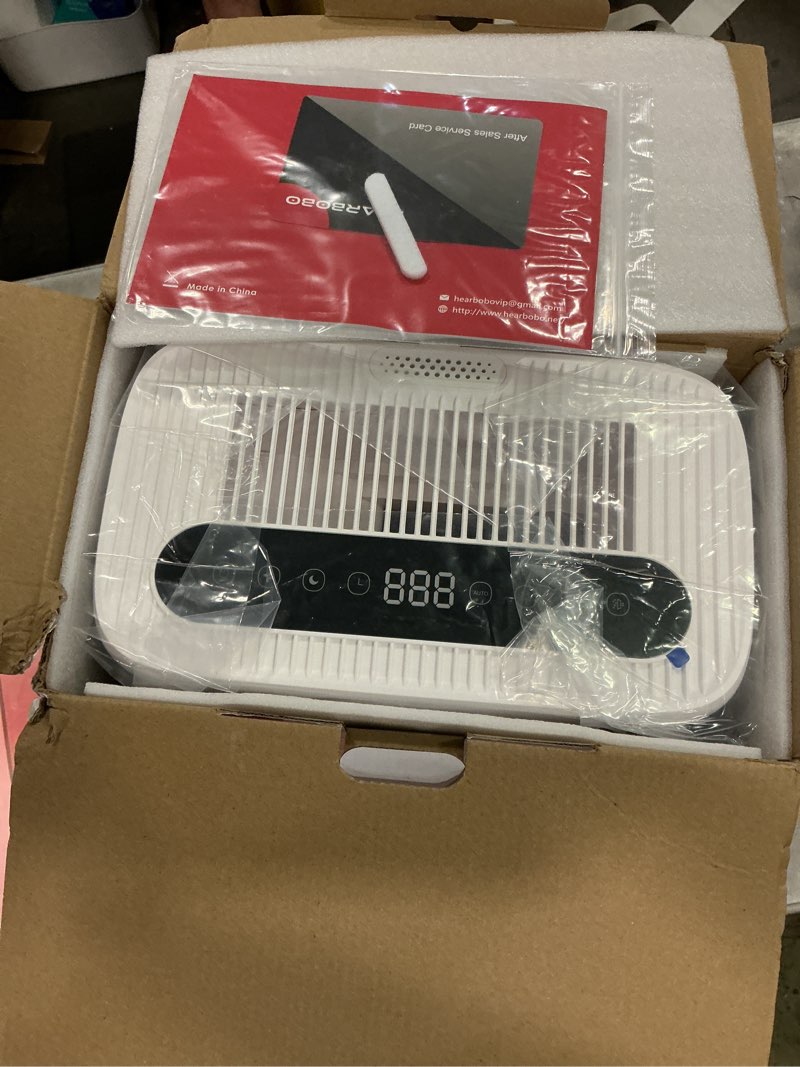 Condition photo showing New/Like New for air purifiers for home large room up to 3000sq.ft with washable filters, pm2.5 air quality sensors, h13 hepa double-sided 8x, air cleaner for bedroom, dust, pets, smoke, pollon white
