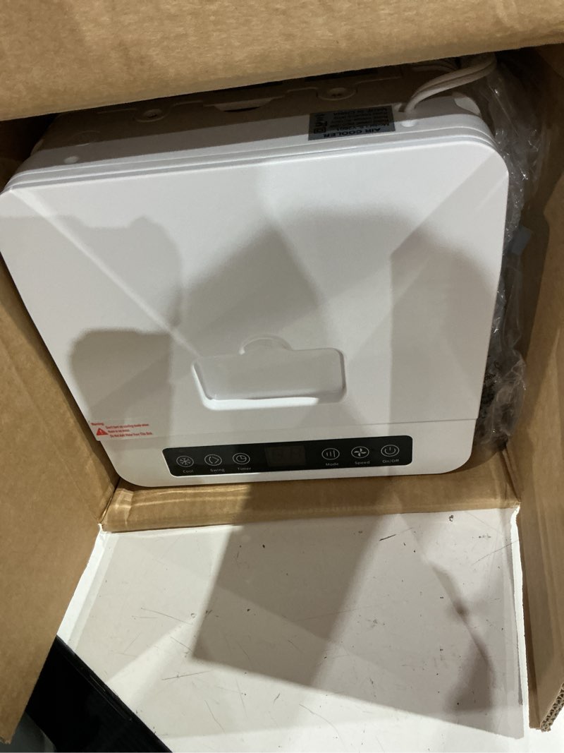Condition photo showing As Is for portable air conditioners,windowless swamp cooler portable ac unit, cooling fan that blow cold air w/remote 5l tank 12 speeds 9h timer, evaporative air cooler for bedroom indoor room (white)