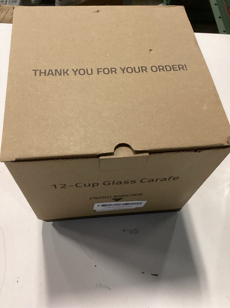 Condition photo showing New/Like New for 12-Cup Replacement Carafe Compatible with Black and Decker Coffee Maker Model# CM1160B, CM1160W