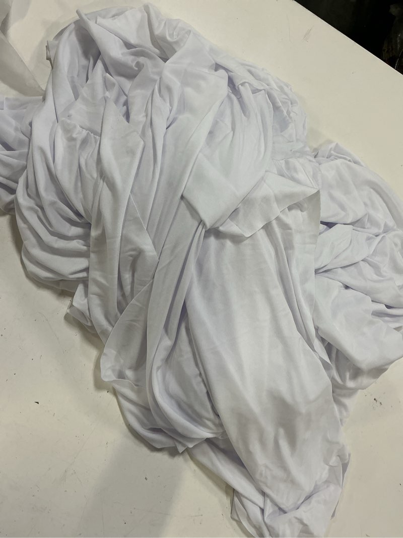 Condition photo showing Good Condition for decorrack table skirt, 29 in x 14 ft -bpa free- plastic tableskirt, disposable, reusable, rectangular tablecloth skirt, white (1 pack)