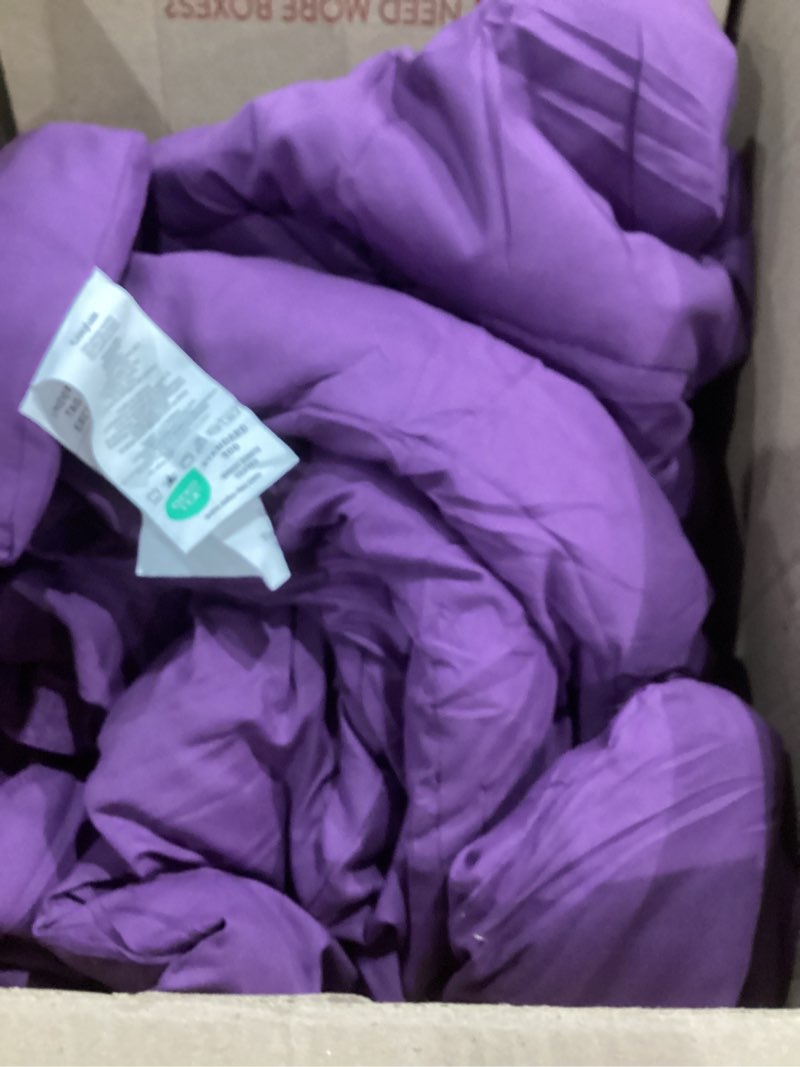Condition photo showing Good Condition for CozyLux Queen Comforter Set Purple - Bed in a Bag Queen Size 7 Pieces, Luxury Soft Bed Set for All Seasons, Bedding Set with Down Alternative Comforter, Sheets, Pillowcases & Shams Purple Queen