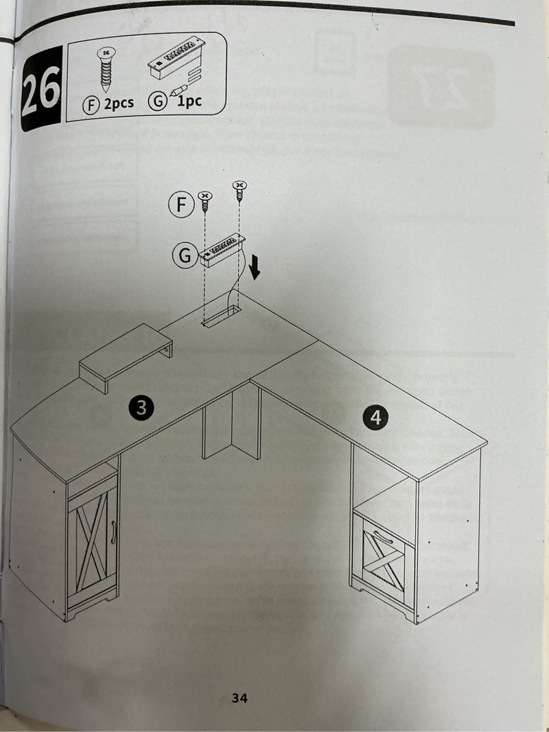 59\" l-shaped corner computer desk with storage cabinet and file drawer white
