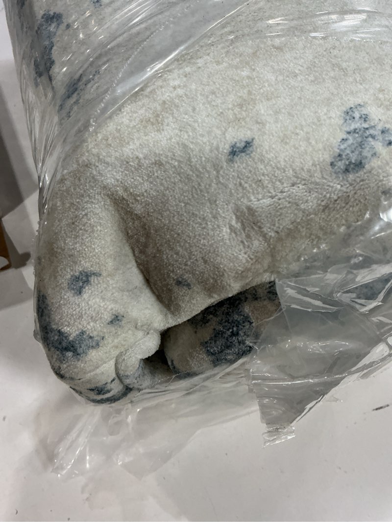 Condition photo showing Good Condition for 8x10 area rugs for living room: washable modern abstract area rug large neutral soft rug non slip low pile carpet for bedroom dining room nursery office playroom(blue, 8'x10') blue 8' x 10' (rectangular)
