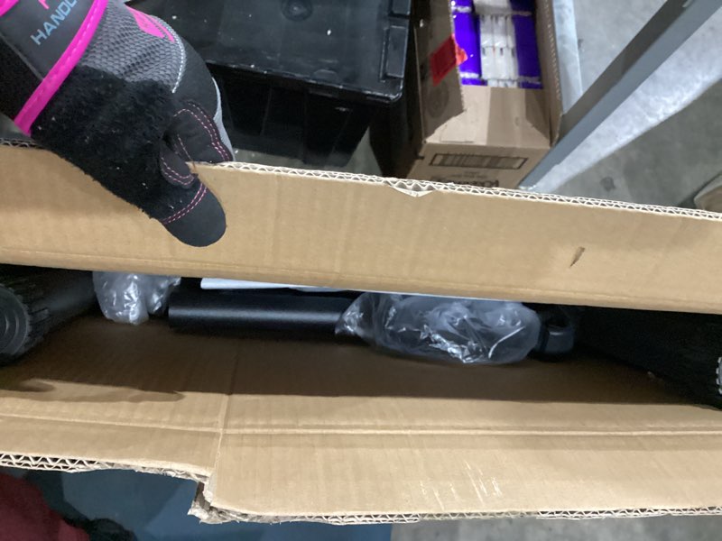 Condition photo showing As Is for Handle Bar for Walking Pad Only, with Phone Holder, Suitable for Models 20+ Walking Pad, 19.7in Wide, Adjustable Handrail Height (Max 43.3in), Non-Slip Feet, Easy to Assemble, Stable Design, Black