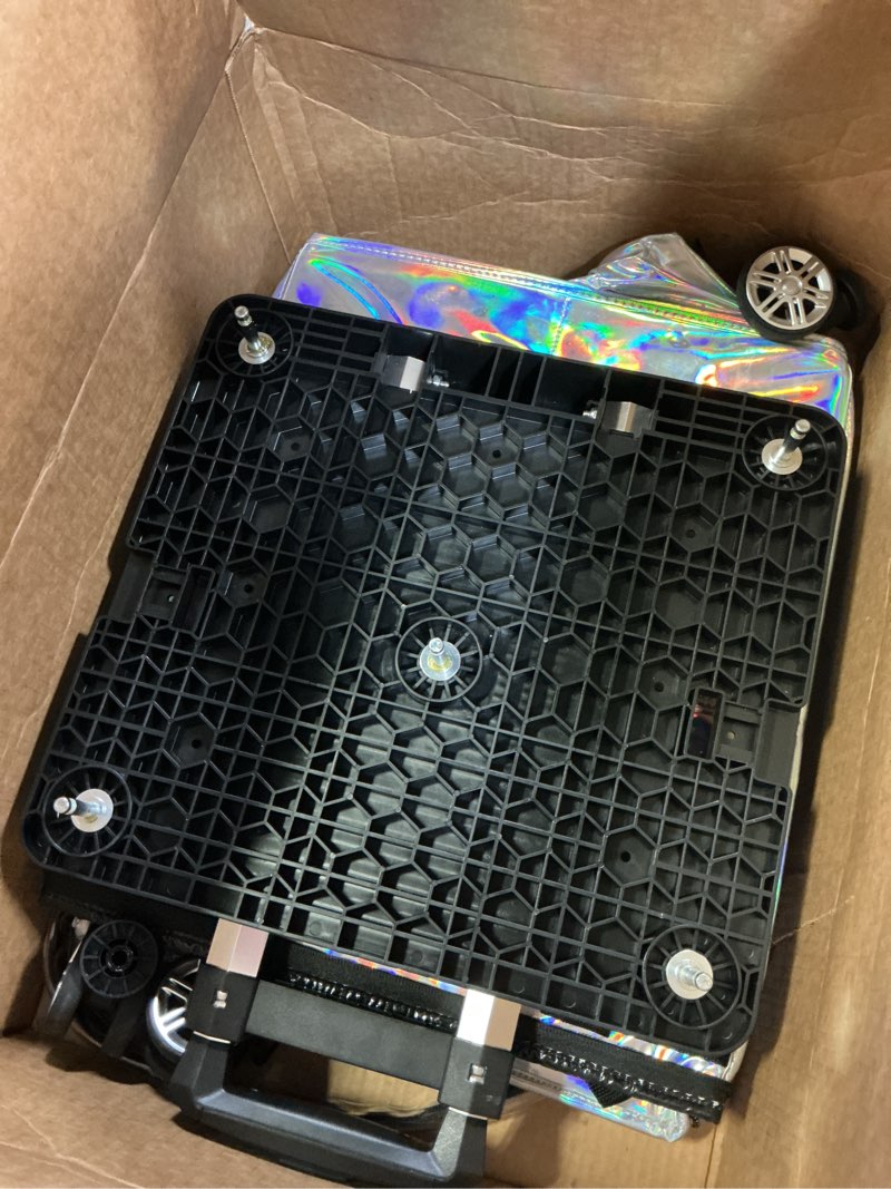 Condition photo showing Good Condition for Reusable Grocery Bags on Wheels, Rolling Tote, Portable Shopping Cart for Groceries with Wheels and Drawstring Bag, Trolley, 54L, Foldable, Phantom White