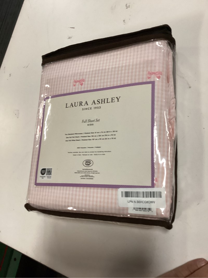 Condition photo showing New/Like New for Laura Ashley Kids - Full Sheet Set, Soft & Wrinkle-Resistant Toddler Bedding Set, Deep Pockets, Girl