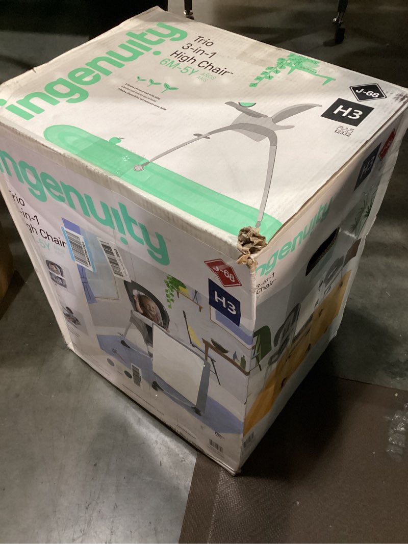 Condition photo showing New/Like New for ingenuity trio 3-in-1 high chair, toddler chair, and booster, for ages 6 months and up, unisex - nash