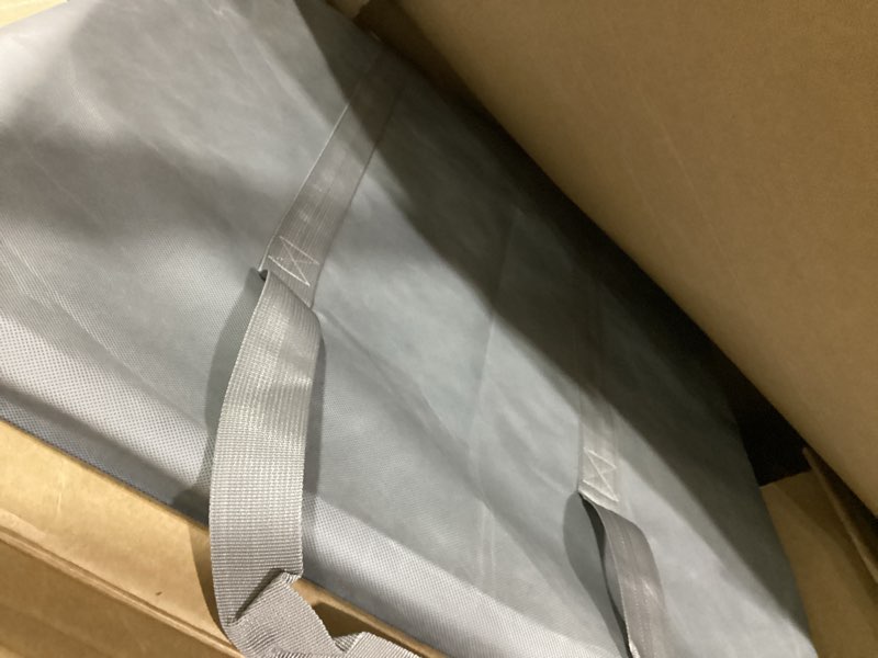 Condition photo showing As Is for sinweek tri folding mattress foam topper 4" thickness floor cot mattress, guset bed with removable&machine washable cover and lining, certipur-us certified 25 x 75 inch s (25 x 75 inch) high support foam