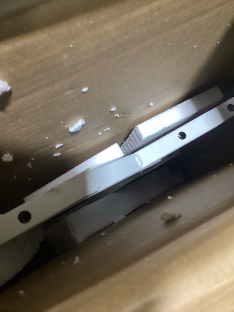 Condition photo showing As Is for PRAISUN 65 Inch Plant Stand with Grow Light, 9 Tiered Indoor Plant Shelf with Larger Flower Holder, Music Note-shaped Stand with Top Ring Hook , Corner Plant Rack for Living Room, White