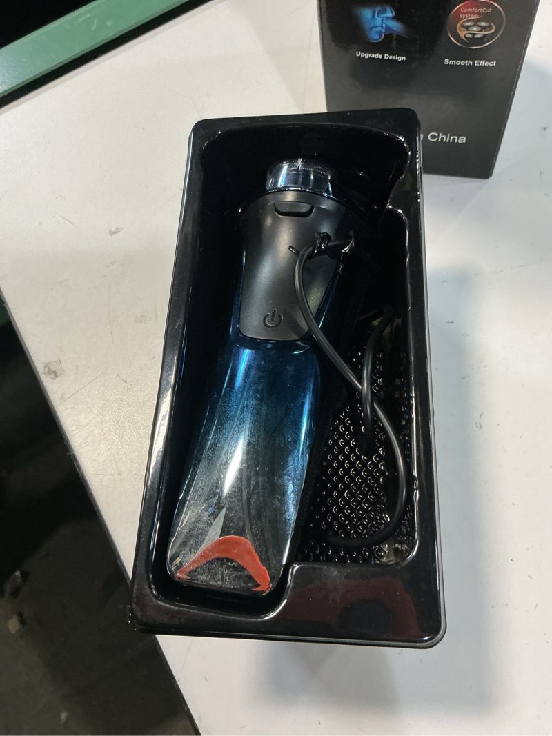Condition photo showing As Is for snapbuy electric razor for men, snapbuy electric razor pro of father, 4d floating head rotary shaver,2026 new electri c shaver with lcd display & quiet motor, ipx7 waterproof (blue)
