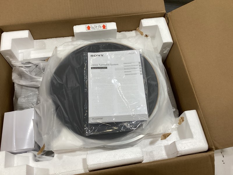 Condition photo showing New/Like New for Sony PS-LX310BT Belt Drive Turntable: Fully Automatic Wireless Vinyl Record Player with Bluetooth and USB Output Black