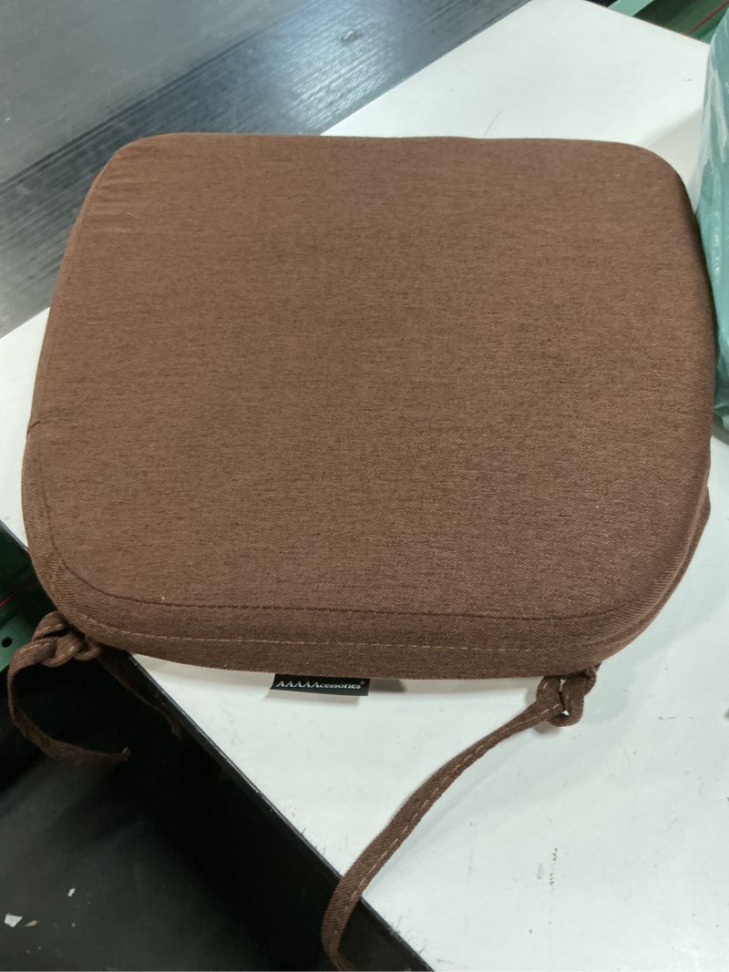 Condition photo showing As Is for 16x15 17x16.5 Seat Cushions for Office, Kitchen, and Dining Room Chairs Non-Slip, Washable Chair Cushions with Ties and Removable Cover(8,17x16.5x1in (Set of 6)