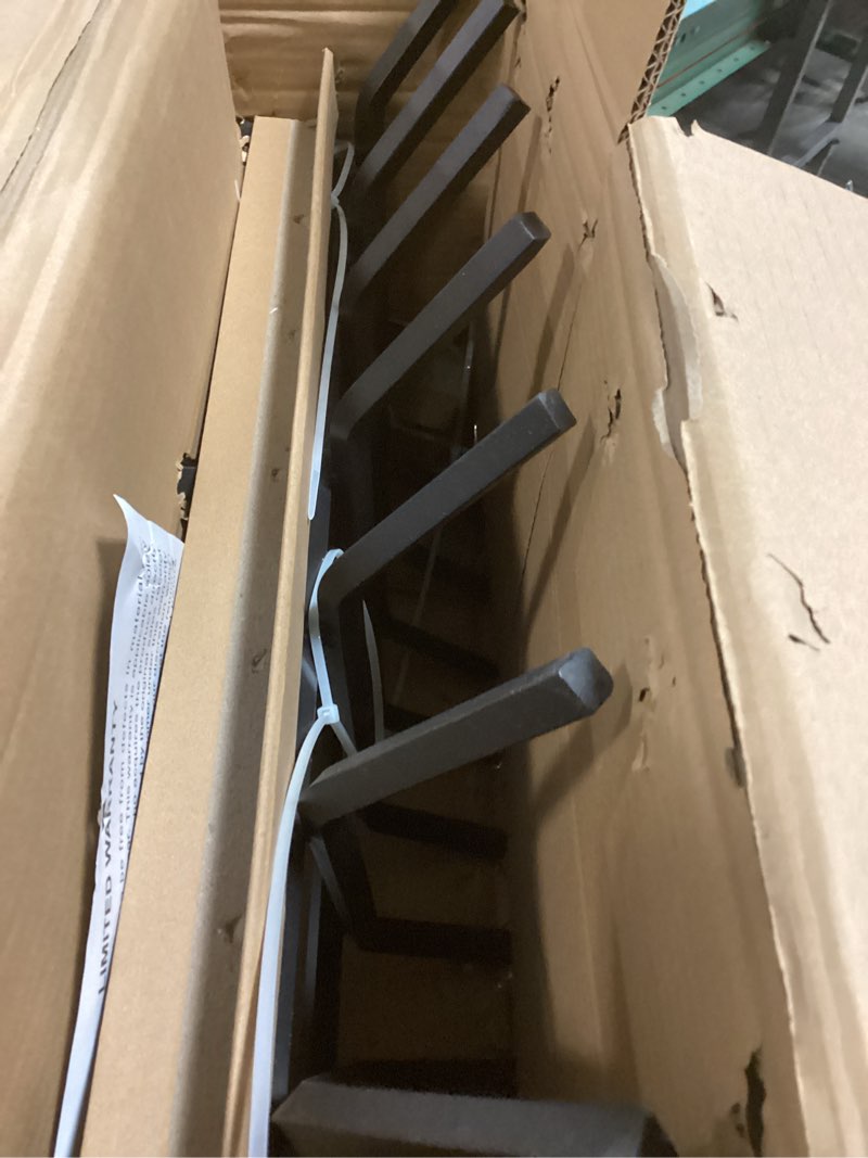 Condition photo showing Good Condition for Fireplace Grate,Fireplace Log Holder,24 inch Heavy Duty Solid Cast Iron FIrewood Log Burning Rack for Inside The Fireplace Accessories Outood Fire Pit Kindling Fireplace Tools