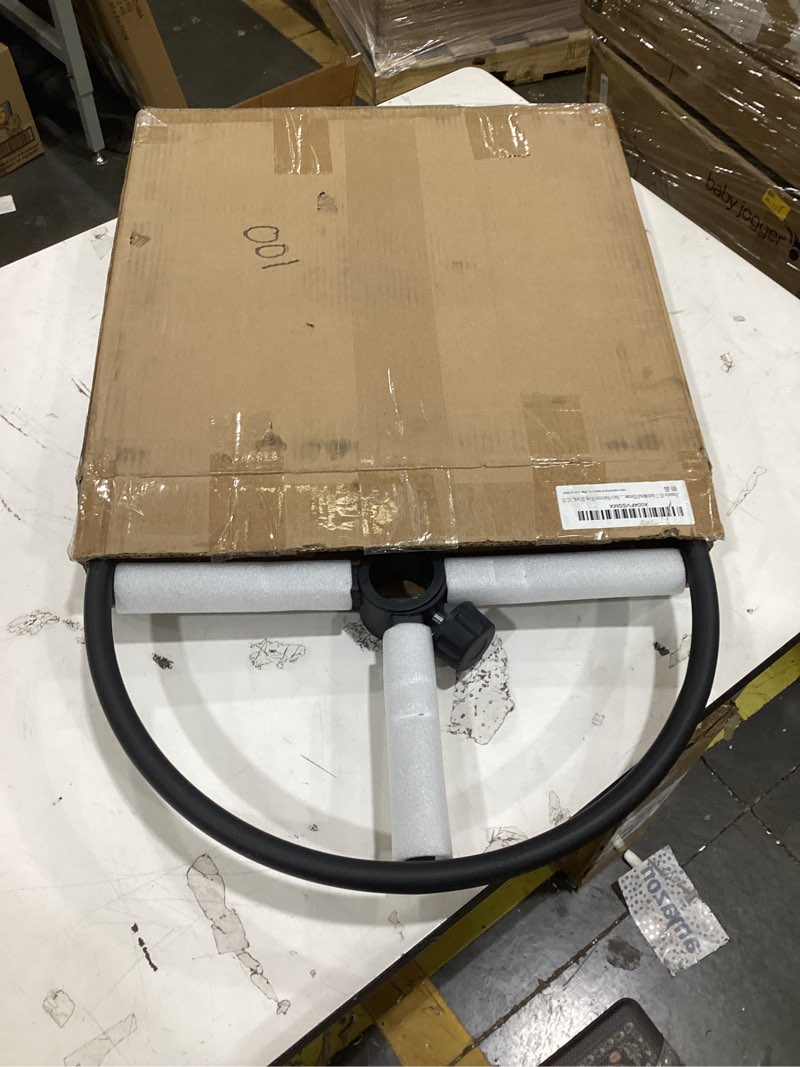 Condition photo showing Good Condition for frassie 17.7 inch metal chrome office stool foot rest ring, black studio drafting chair footrest ring (black)