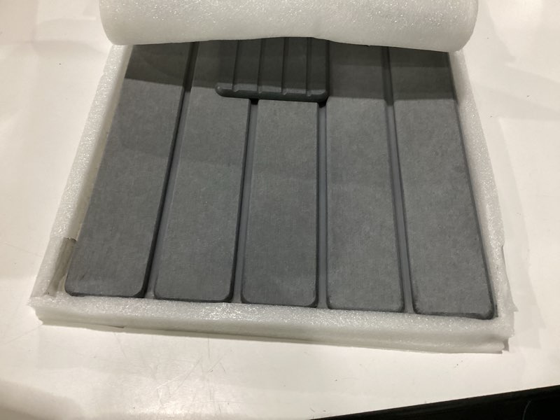 Condition photo showing Good Condition for large stone dish drying mat for kitchen counter, quick dry dish drying mats, foldable absorbent diatomaceous earth mats for plate rack bottles cups, match any countertop (dark gray 24"×16" & 8"x4") dark gray 24" x 16"