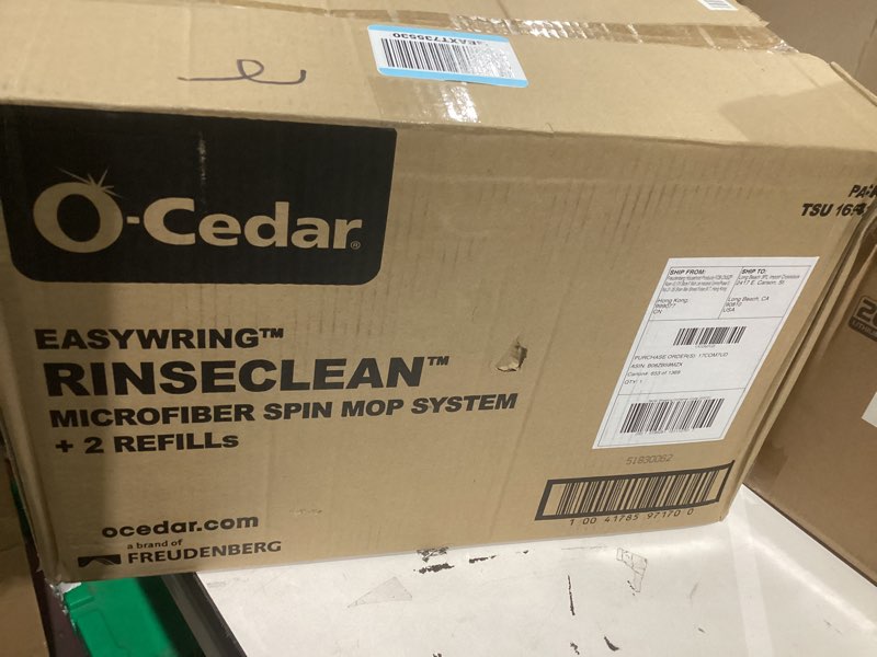 Condition photo showing Good Condition for O-Cedar RinseClean Spin Mop & Bucket System + 2 Extra Mop Heads| Clean with Water | Removes 99% of Bacteria Plastic Rinseclean Spin Mop & Bucket + 2 Extra Refills Cleaning System