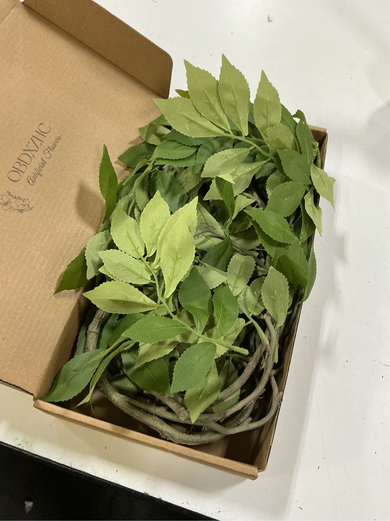 Condition photo showing Good Condition for 4 pcs 32.7inch artificial greenery stems fake wisteria leaves branches faux italian ruscus greenery for home office vase filler wedding party indoor decor