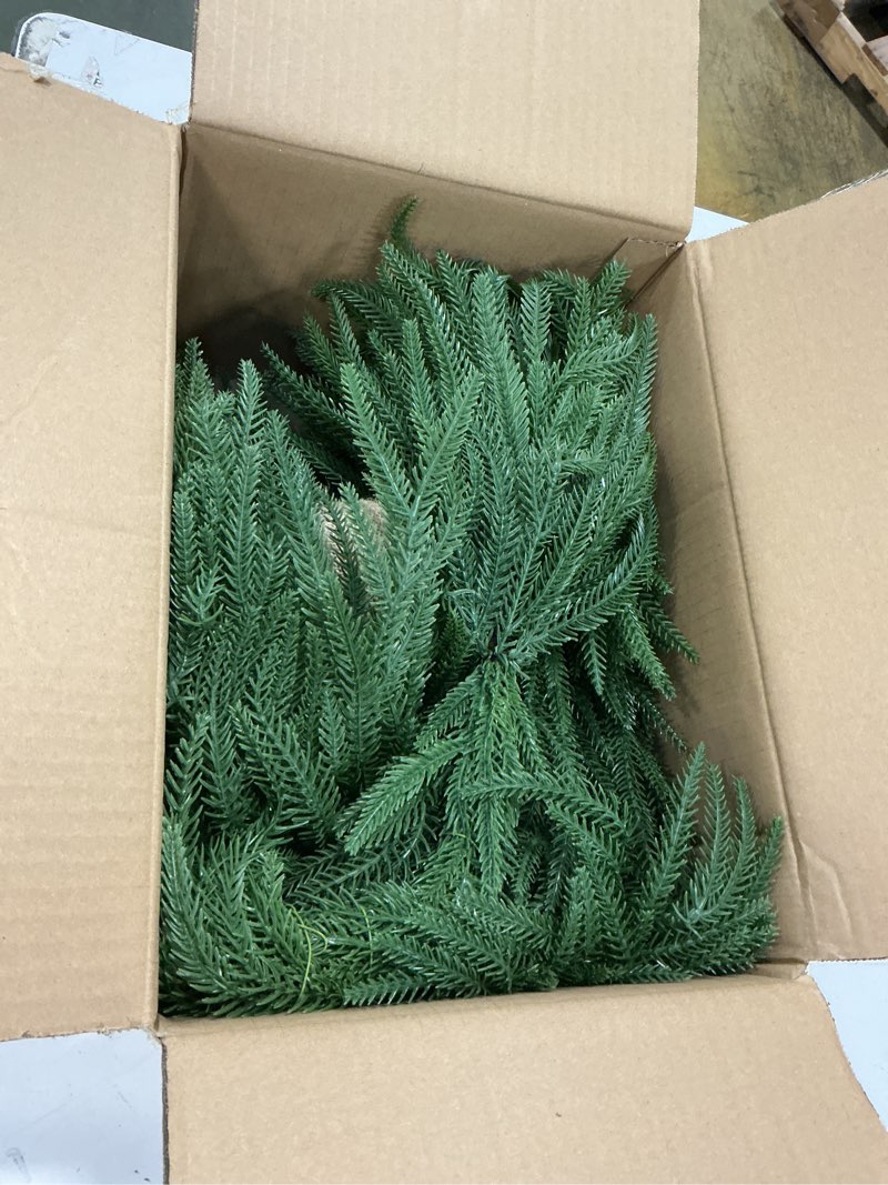 Condition photo showing Good Condition for Tabletop Norfolk Pine Christmas Tree, 3FT Green Mini Artificial Christmas Tree with Norfolk Branch, Small Xmas Tree for Christmas Holiday Indoor Decoration 3ft Norfolk Christmas Tree