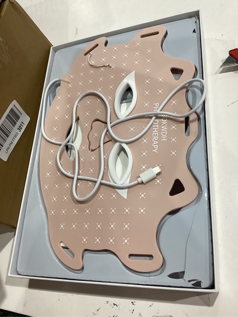 Condition photo showing Good Condition for Red Light Mask for Face, 7-1 Colors Facial Care Mask, 850nm Infrared & Red Light Masks, Ergonomic Design for Home & Travel, Pink