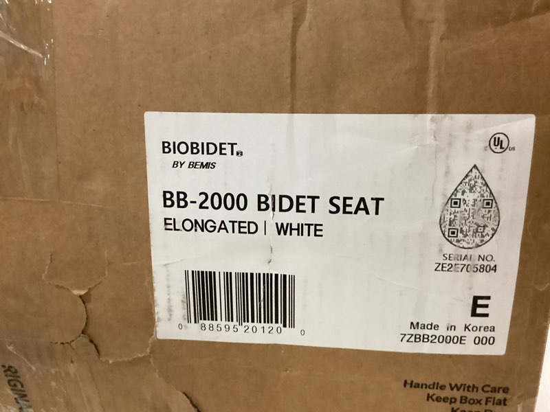 Condition photo showing Good Condition for bio bidet bb2000 bliss electric bidet toilet seat, warm water with air dryer, heated seat with sensor and slow close lid, night light, remote control, elongated, white elongated white