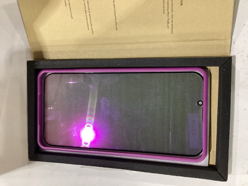 Condition photo showing Good Condition for 2 pack privacy screen protector for iphone 13 pro max/14 plus tempered glass 6.7inch private saver anti-spy anti-blue light anti-scratch full coverage purple privacy iphone 13 pro max/14 plus (6.7 inches)