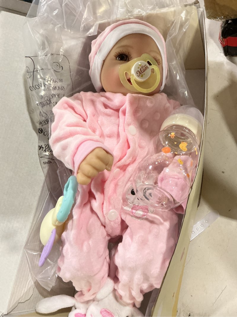 Condition photo showing Good Condition for babeside reborn baby dolls sunny - 17inch cute soft vinyl realistic baby doll poseable smiling real life baby dolls with complete accessories for 3+ years old gifts pink