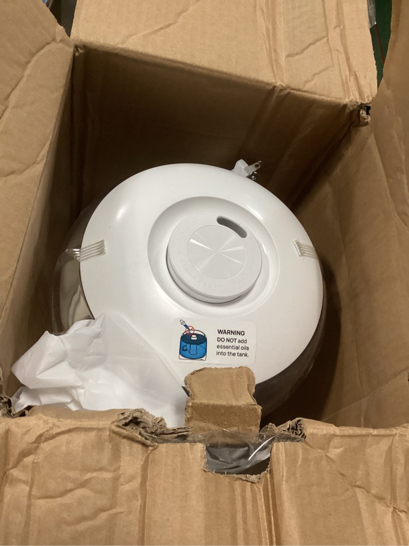 Condition photo showing As Is for DREO Humidifiers for Bedroom, 3L Top Fill 30H & 26dB Quiet Runtime for Large Room, Cool Mist Ultrasonic Humidifier with Humidity Sensor, Night Light for Home, Baby, Nursery, Plants, New Edition Pearl White