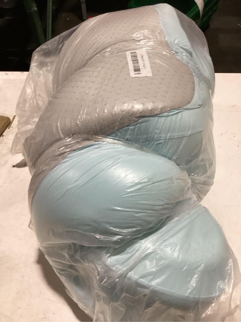 Condition photo showing Good Condition for multifunctional pillow, featuring breathable memory foam waist support, large size with high resilience, provides comprehensive support (blue)