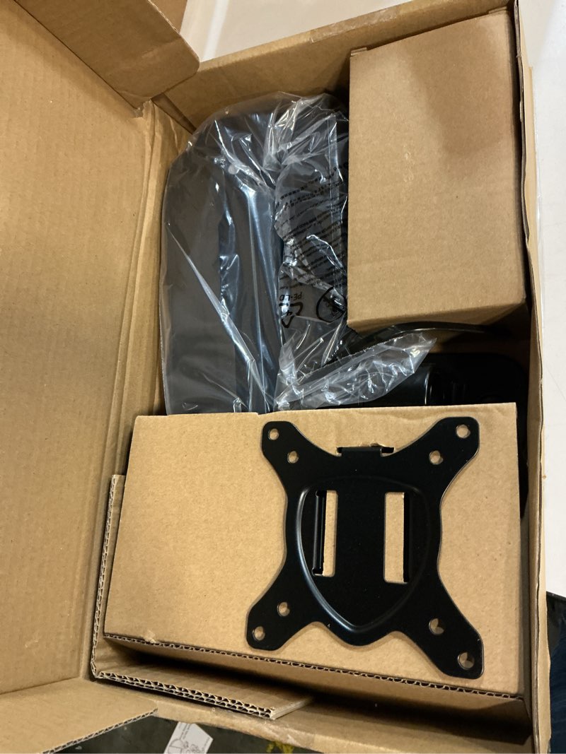 Condition photo showing item condition for mount pro single monitor wall mount for 13 to 32 inch computer screens, height adjustable wall mount monitor arm holds up to 19.8lbs, full motion wall bracket, vesa mount 75x75, 100x100, black