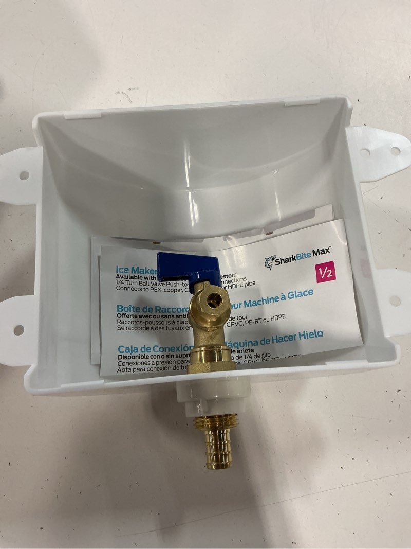 Condition photo showing Good Condition for sharkbite quarter turn ball valve pex ice maker outlet box