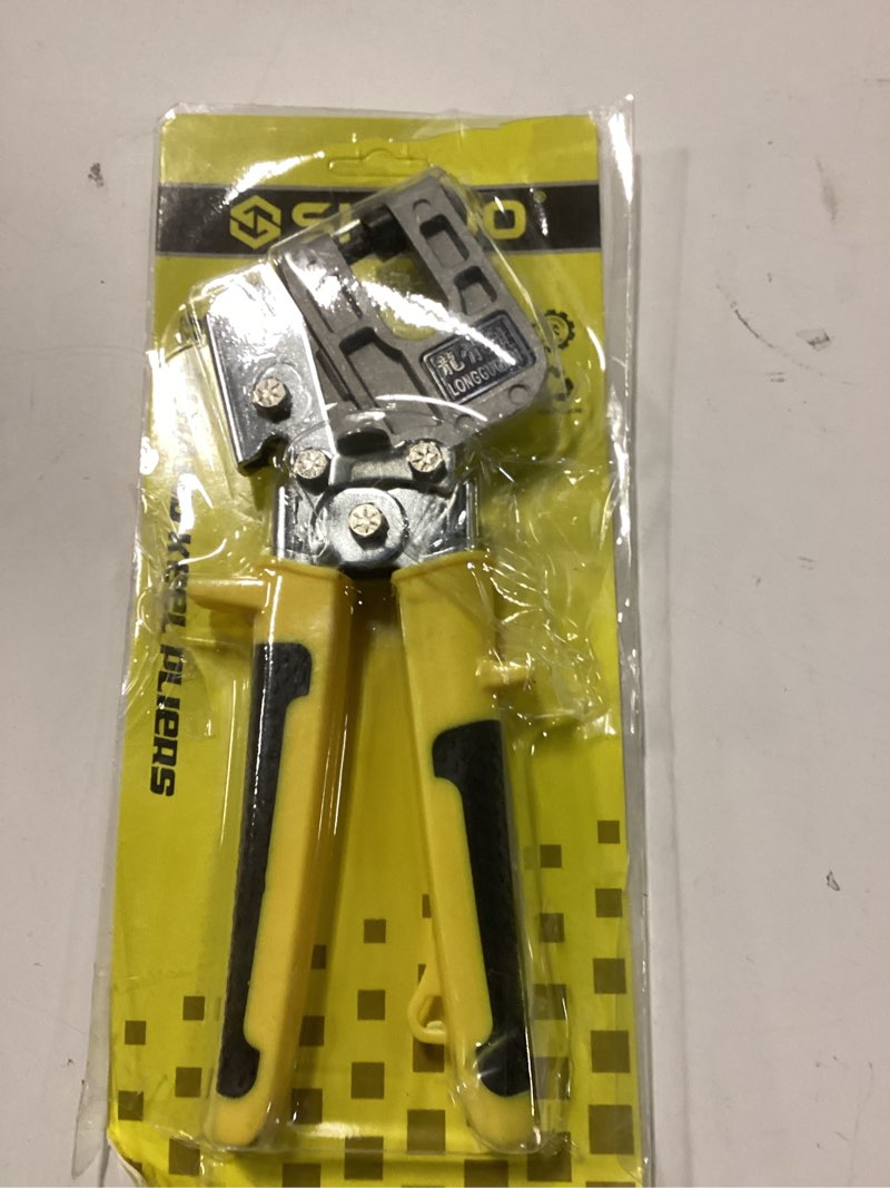 Condition photo showing New/Like New for 10 Inch High-Carbon Steel Handle Stud Crimper Plaster Board Drywall Pliers For Fastening Metal Studs Punching Clamp For Maintenance Engineering