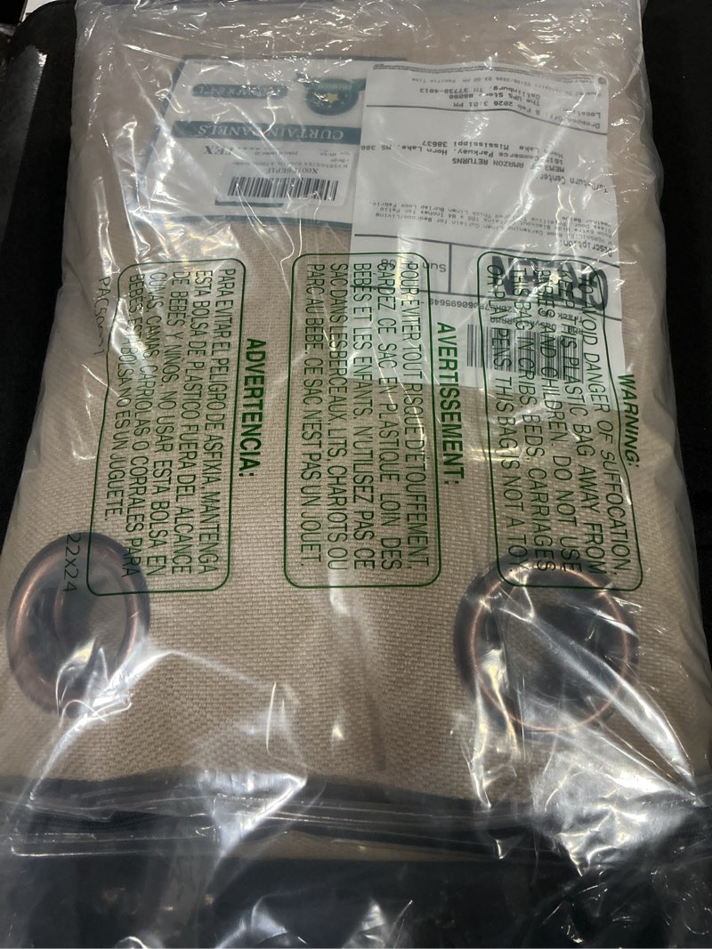 Condition photo showing Good Condition for H.VERSAILTEX Room Darkening Linen Curtain for Bedroom/Living Room Extra Wide Blackout Curtains 100 x 84 Inches for Patio Glass Door, Primitive Textured Thick Linen Burlap Look Fabric, Heather Beige 100"W x 84"L (Pack of 1) Heather Beige