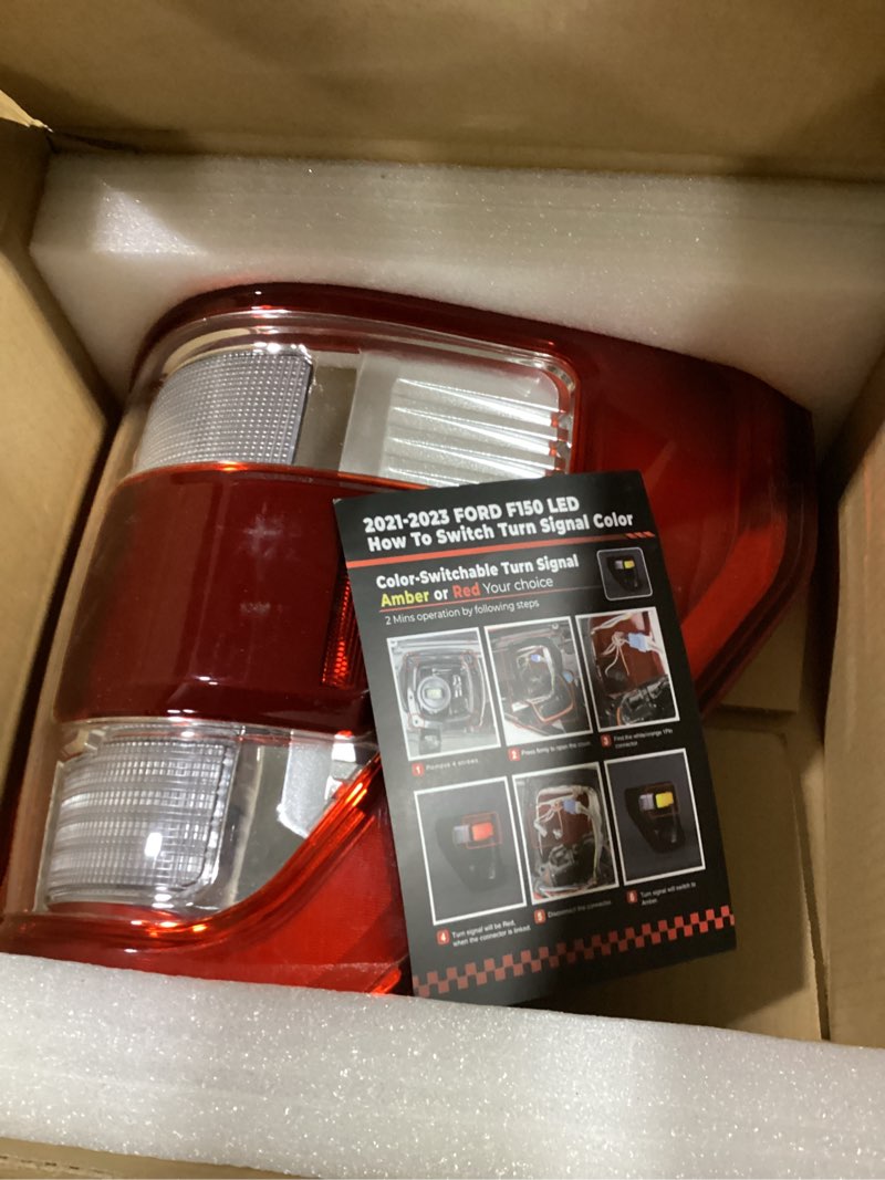 Condition photo showing As Is for led tail lights 2021-2023 ford f150 king ranch lariat limited platinum