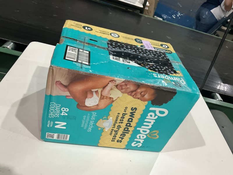 Condition photo showing New/Like New for pampers swaddlers newborn diapers, size newborn (10 lbs), 84 count, fragrance free, hypoallergenic, absorbent, pediatrician recommended, skin safe newborn 84