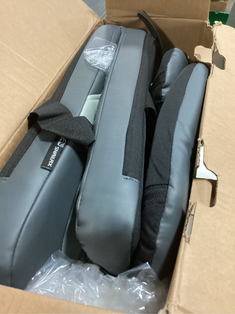 Condition photo showing Good Condition for snailax gifts for men women chair back massager for full back pain relief deep tissue, vibration heated seat cushion long track dual 3d shiatsu rollers, 3 height settings foldable massage chair pad dark gray