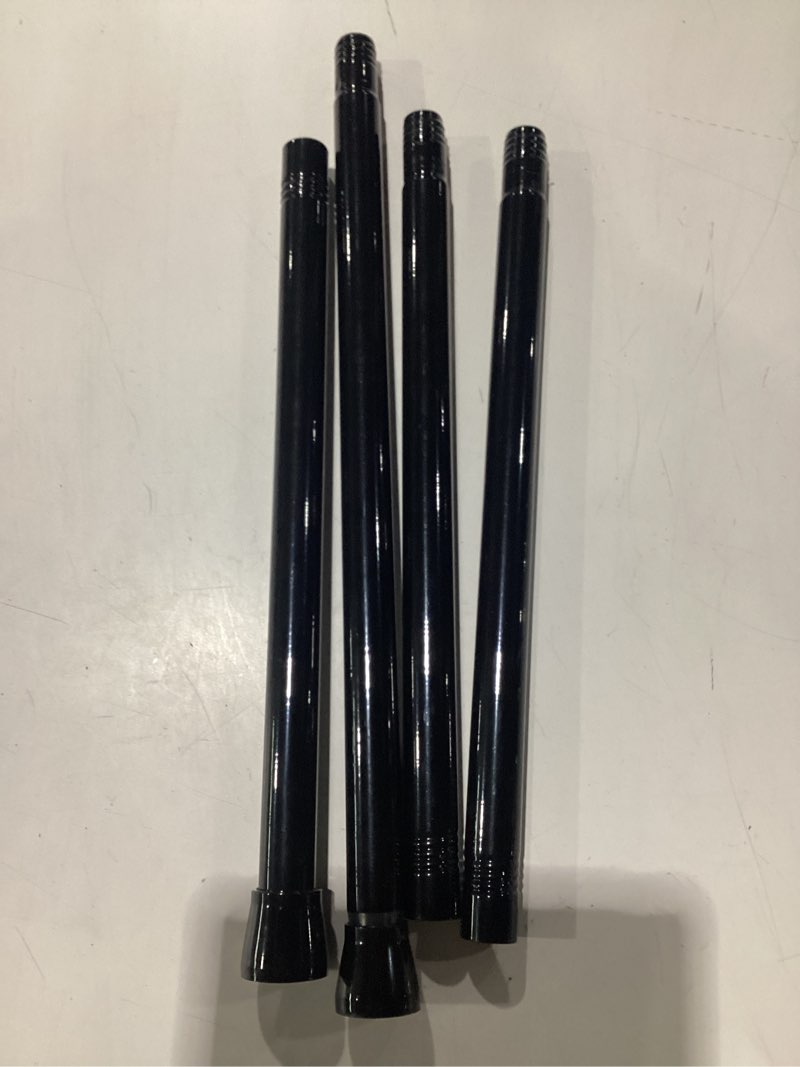 Condition photo showing As Is for tension curtain rod black tension rod 28 to 48 inch spring curtain rods non slip tension rods 1pcs for windows no drilling adjustable tension rods of curtains window closet kitchen wardrobe 28-48 inch 1pcs black