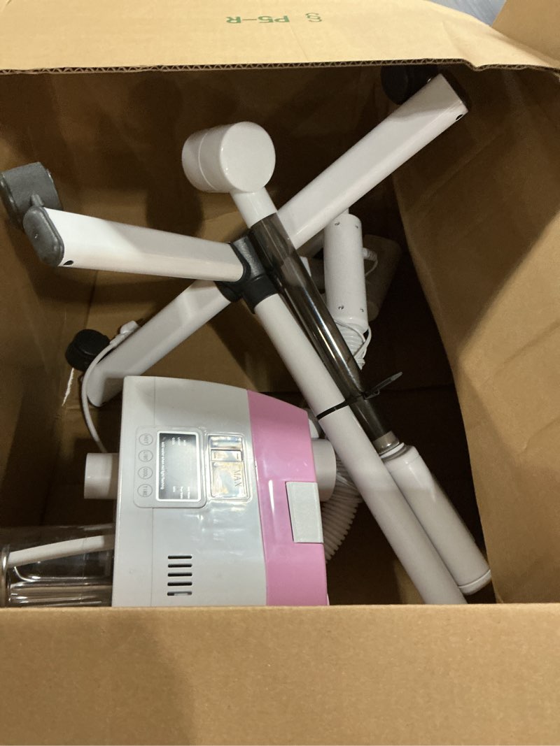 Condition photo showing As Is for Professional Facial Steamer, 3 in 1 Facial Steamer with 5X Magnifying Lamp Hot&Cool Mist, Esthetician Steamer on Wheels, Stand Face Steamer with Time Setting for Home Salon Spa