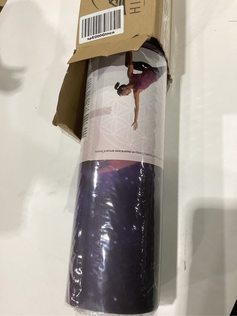 Condition photo showing New/Like New for Yoga Mat with Strap Suede & TPE 6mm Thick Non Slip Sacral Chakra Design 72\"x24\" Yoga, Hot Yoga, Pilates & Sweaty Workouts for Women Men