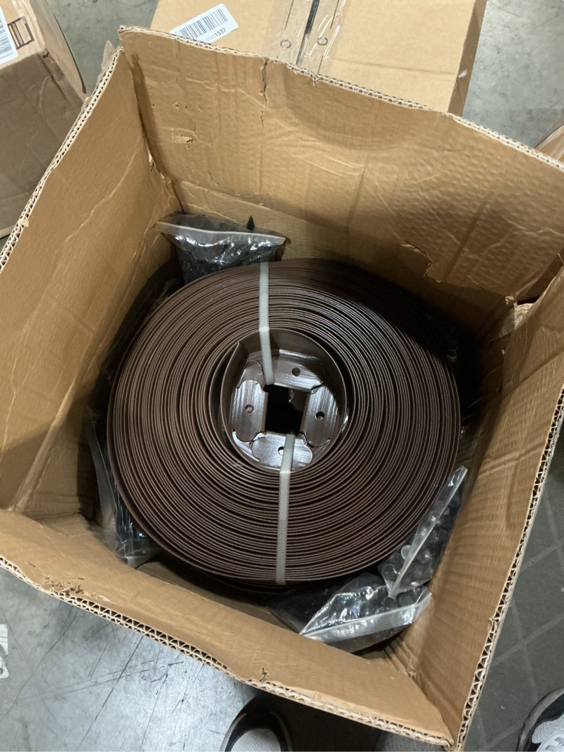 Condition photo showing Good Condition for sasylvia 2.5 inch x 200 ft landscape edging kit edging border coil include 120 anchoring spikes 10 connectors plastic garden border for lawn garden grass yard home(brown) brown 2.5 inch x 200 ft