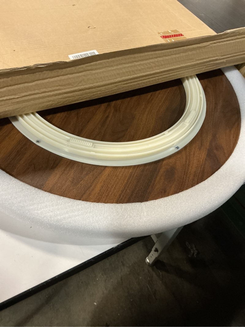 Condition photo showing New/Like New for 24" Wood Lazy Susan, Large Solid Turntable Serving Tray for Tabletop, Smooth Rotating Round Tray for Kitchen Counter, Dining Table, Parties, and Food Serving Centerpiece