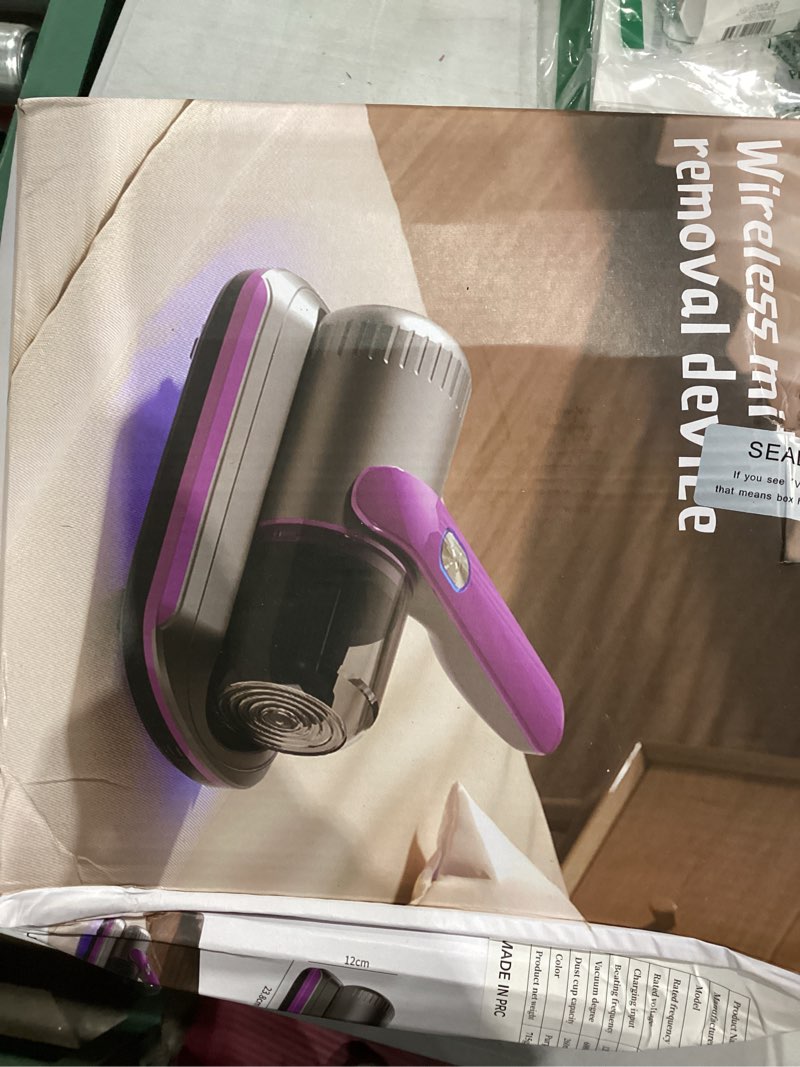 Condition photo showing As Is for PATO Mattress Vacuum Cleaner, Wireless Handheld Bed Vacuum Cleaner with UV-C Light, HEPA Filter and Ultrasonic Vibration, 12KPa, Suitable for Beds, Sofas, Car Seats, Carpets (Golden)