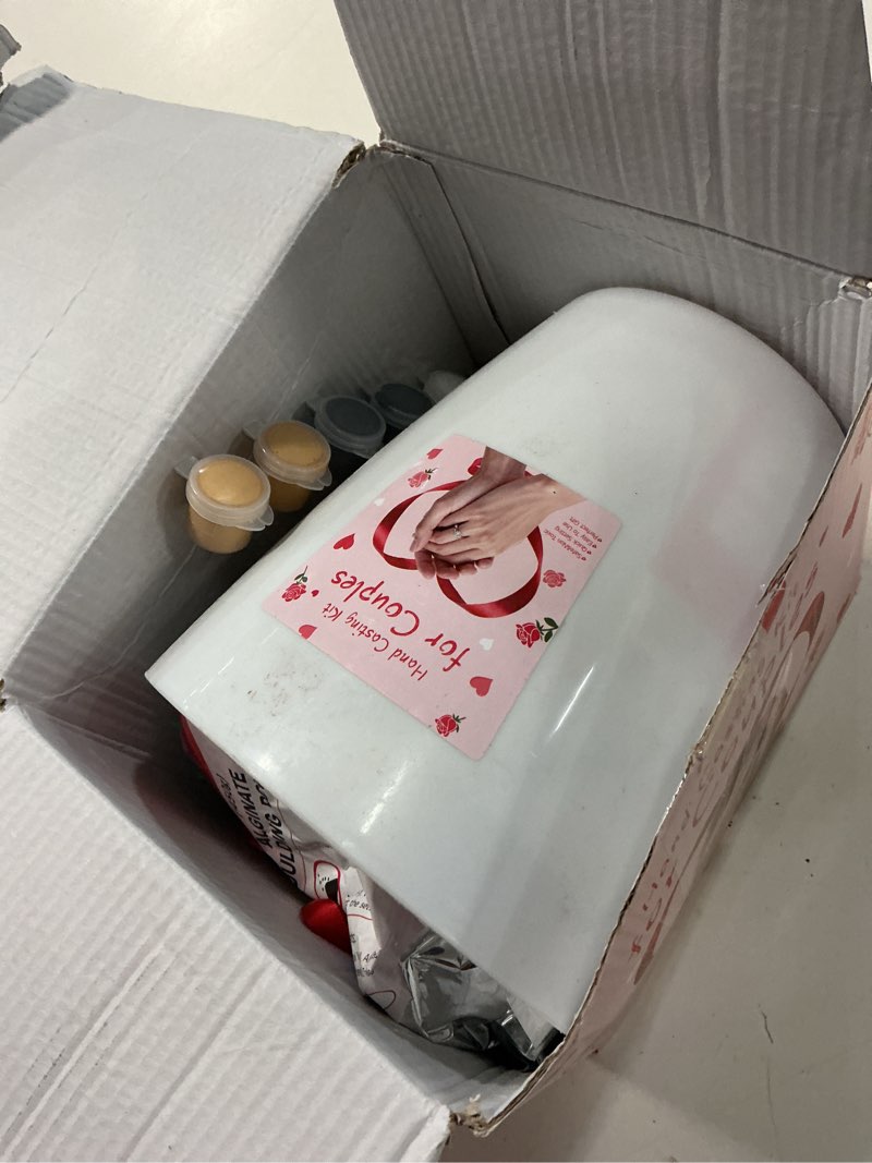 Condition photo showing Good Condition for hand casting kit for couples with base & paints, practice kit, hand mold kit couples perfect for anniversary, birthday, romantic date night diy, unique gifts for boyfriend and girlfriend