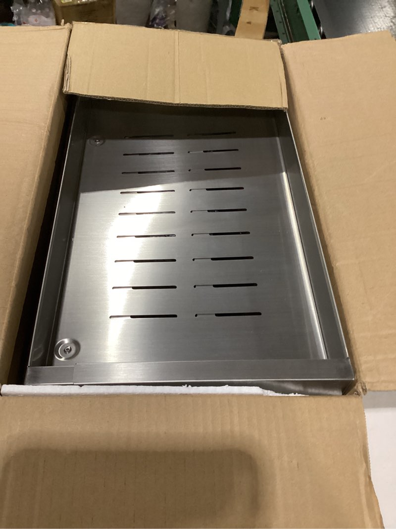 Condition photo showing Good Condition for Pull out Cabinet Organizer, Stainless Steel Expandable(12"-20") Heavy Duty Slide out Drawers Fixed with Adhesive Nano Film for Pots, Roll out Shelf Storage for Kitchen Base(Silver-2pcs)(3 Rails) Silver 21"D×12"-20"W(2 Pack)