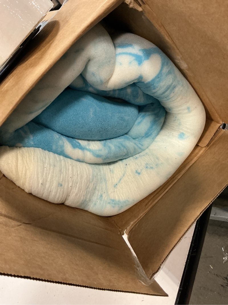 Condition photo showing Good Condition for Novilla Memory Foam Mattress Topper Twin - 2 Inch Cooling Gel Infused Memory Foam | Slow-Rebound Pressure Relief | CertiPUR Certified | Comfort for Sleeper Sofa, RV, Camper, Dorm Room 2 Inch Blue Twin