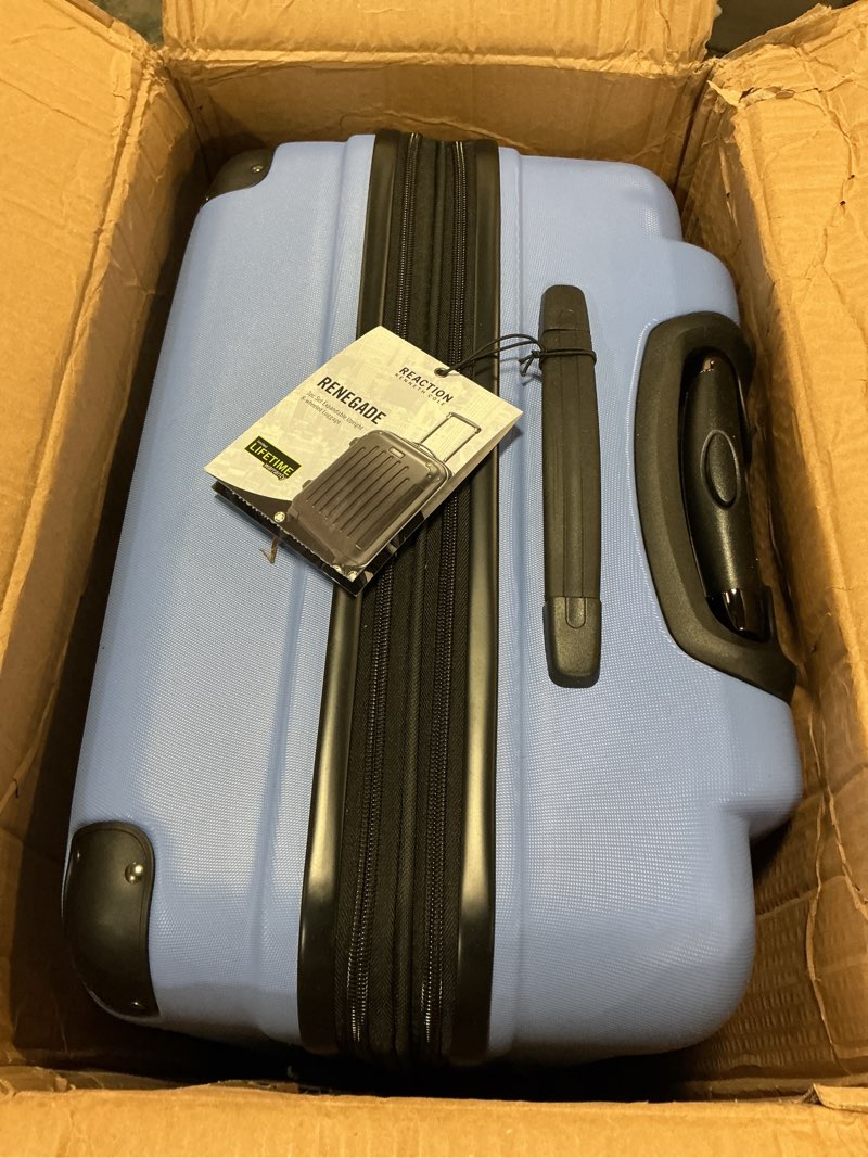 Condition photo showing Good Condition for Kenneth Cole REACTION Bounds Lightweight Hardshell 4-Wheel Spinner Luggage, Lavender, 28-Inch Checked 28-Inch Checked Lavender