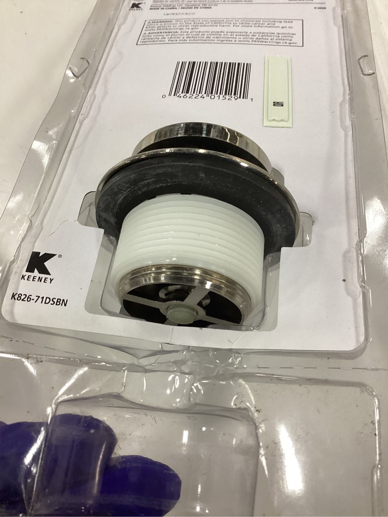 Condition photo showing Good Condition for keeney 1.5-in brushed nickel foot lock drain with brass