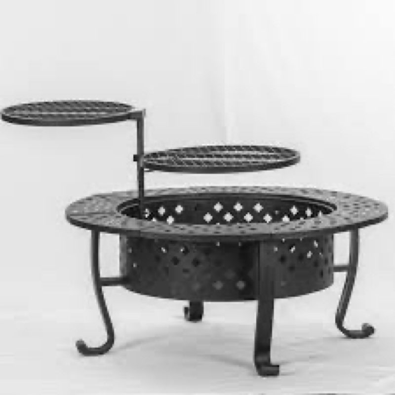  Guntars 36/ 42 inch Wood Burning Fire Pit with Lid & Grill