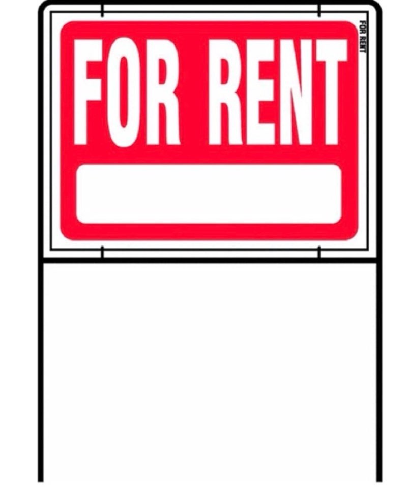 hy-ko products rsf-603 for rent sign w/frame 24" x 36" 24x36 for rent